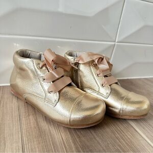 L’amour Portia metallic gold girls boot size 13